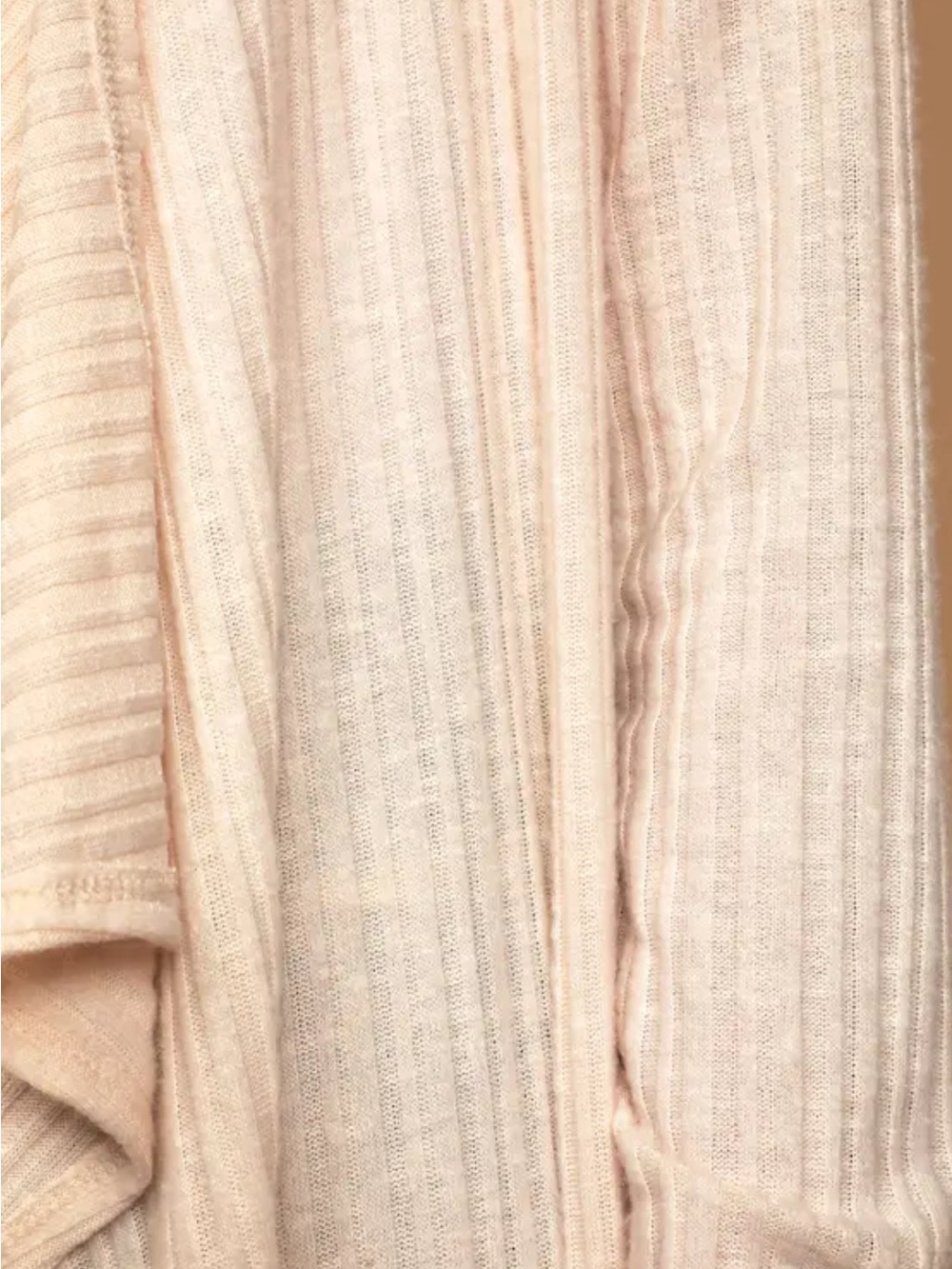 Lulu's Cream Long Open-Front Ribbed Duster Cardigan - Picture 5 of 7